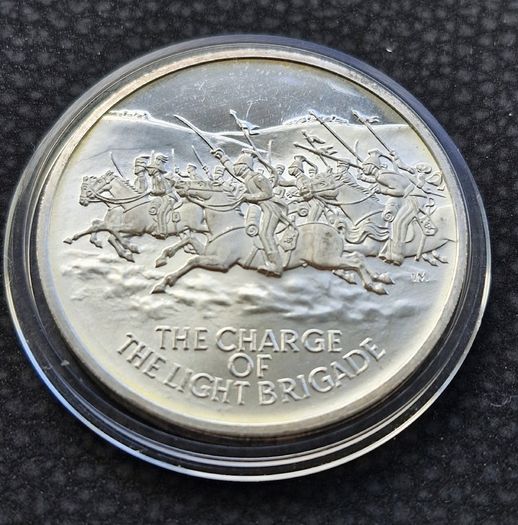 RARE - United Kingdom Medal 1968 - The Charge of The Light Brigade BCS 10, (42 Grams .999 Silver)