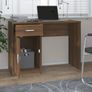 Desk with Drawer & Cabinet Brown Oak Image 4