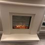 Electric fire and natural stone fireplace Image 2