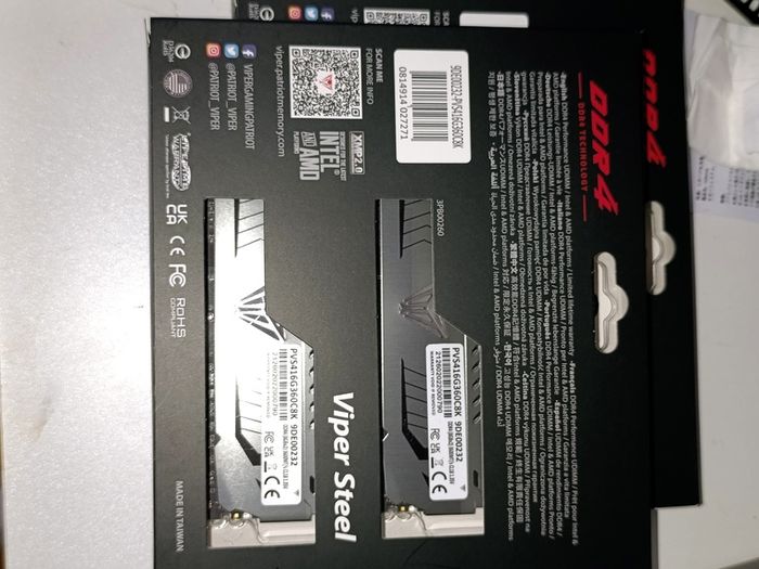 Patriot Viper Steel DDR4 32GB (4 x 8GB) 3600MHz- Brand New Kit - 2x PVS416G360C8K