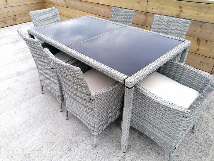 Rattan Seating Set, 6 Chairs..free Delivery