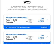 Ye Gelredome Tickets - 6th June - Seated