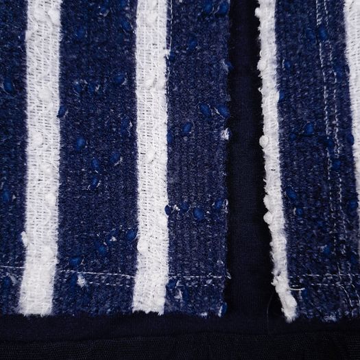 Sophie B Navy Blue White Striped Bolero Cardigan Tiered Mesh Midi Dress 12UK/40EU