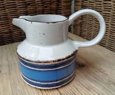 midwinter, moon, vintage blue jug