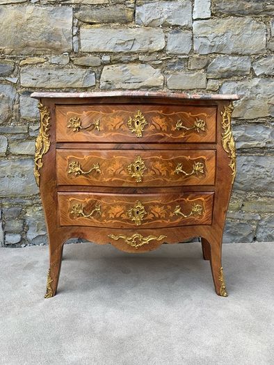 French Louis XV Revival Bombe Commode.