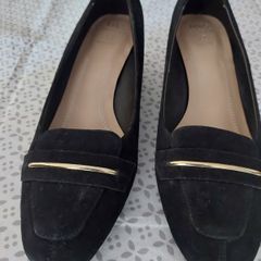 Brand New M&S Black Wedge Suede Shoes