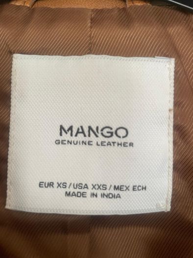 Mango gourges genuine leather jacket