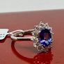 Diamond 950 Platinum AAA Tanzanite & Lab Grown Diamond Image 6