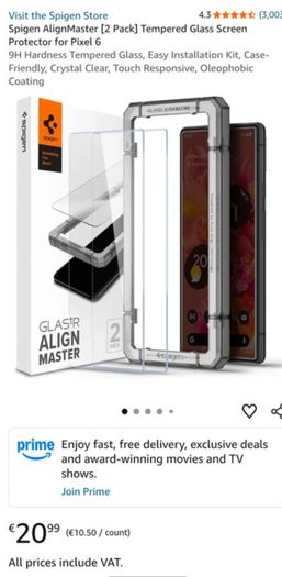 Spigen AlignMaster screen protector Pixel 6