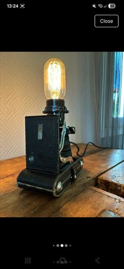 Vintage camera table lamp