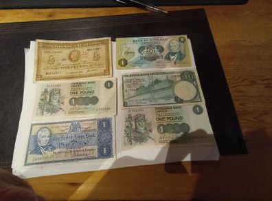 Old pound sterling notes
