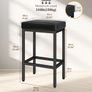 66 cm Bar Stools Set of 4, Black Breakfast Barstools, Kitchen Bar Stool Chairs with Metal Leg for Kitchen Island Counter Breakfast Bars Living Room Party Image 4