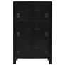 Filing Cabinet with 6 Doors Industrial Black 75x40x120 cm Steel Image 3