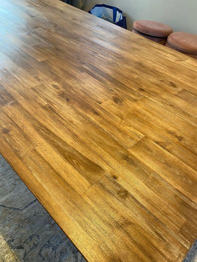 dining table and bench