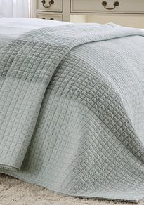 Laura Ashley Lewes Bedspread Duck Egg Super King