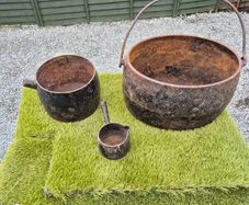 Antique cast iron pots