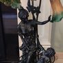 a beautiful old lamp with three lampshades, a mother and child. Image 10
