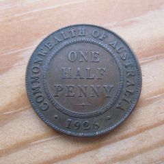 1926 George V Australian Half Penny