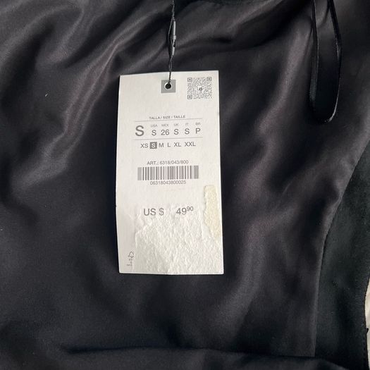 Zara black embellished waistcoat. Size S. BNWT