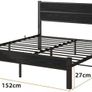 King Size Bed Frame with Wooden Headboard Bed Frames Image 2
