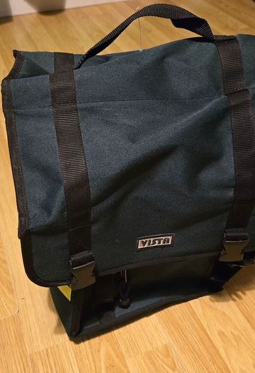 Bicycle Rear Luggage Carrier Bag, Pannier bag double side (Green)