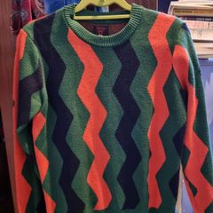 Men's stripey zig zag jumper size XS