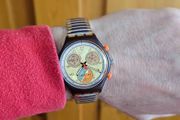 Vintage Swiss Made Swatch Watch Chronograph 1990s Collectable Swatch