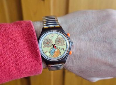Vintage Swiss Made Swatch Watch Chronograph 1990s Collectable Swatch