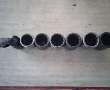 3/4 " mixed sockets on rack