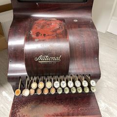 Antique-style checkout counter