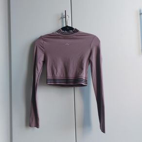Adidas Originals Retro Sport Tape Long Sleeve Cropped Top