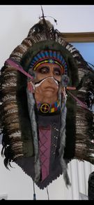 Antique Navajo Indian Head Figurine