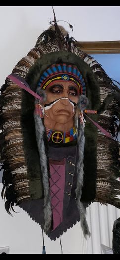 Antique Navajo Indian Head Figurine