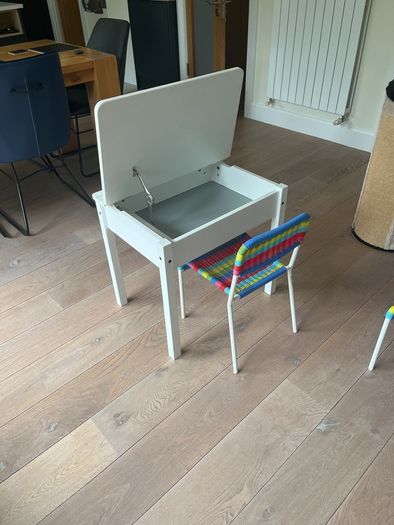 IKEA kids desk & two chairs