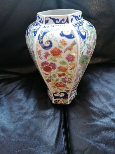 Antique Six Panel Vase