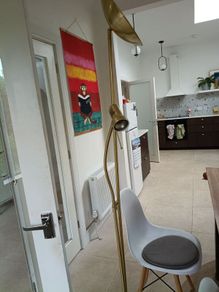 Brass floor lamp