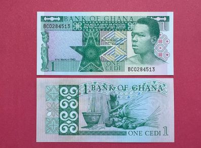 Ghana  1 Cedi  1982    ( uncirculated )
