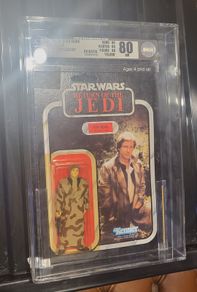 Star Wars Han Solo Trenchcoat MOC Graded 80