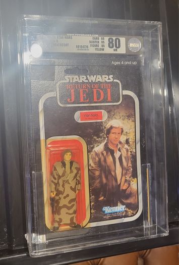Star Wars Han Solo Trenchcoat MOC Graded 80