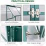 New Garden Walk-in Polycarbonate Greenhouse with Raised Garden Bed 6ft x 8ft Image 5