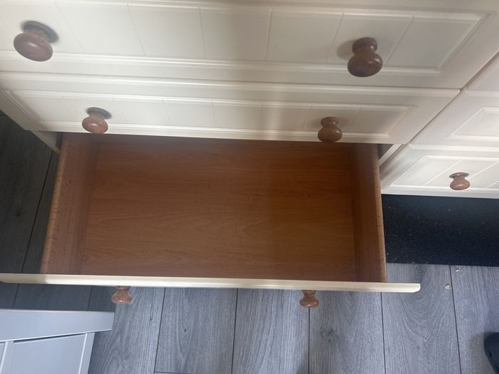 Cream and Pine chest and matching lockers.
