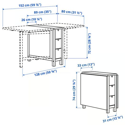 Norden Ikea folding table