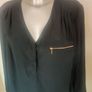 South black long sleeve V-neck blouse size UK20 EU48 Postage included Image 2