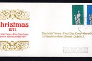 1971 Ireland Christmas Commemorative Stamps The Irish Times Addressed First Day Cover (FDC).