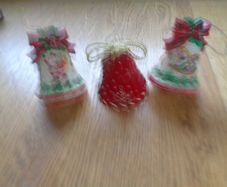 Vintage Christmas Hanging Bells x 3 for Sale