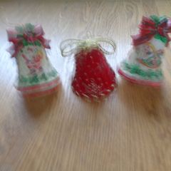 Vintage Christmas Hanging Bells x 3 for Sale
