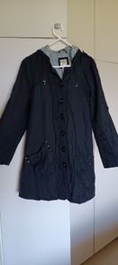 Black Parka Style Jacket with Hood
