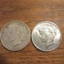 Coins ..peace dollars x2 Image 3