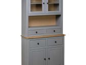 Highboard Grey 93x40.5x180 cm Solid Pine Panama Range