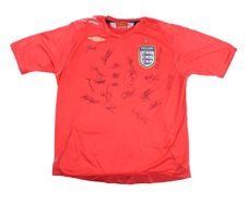 Soccer Jersey Signed by 20 Members of the 2008 English Squad